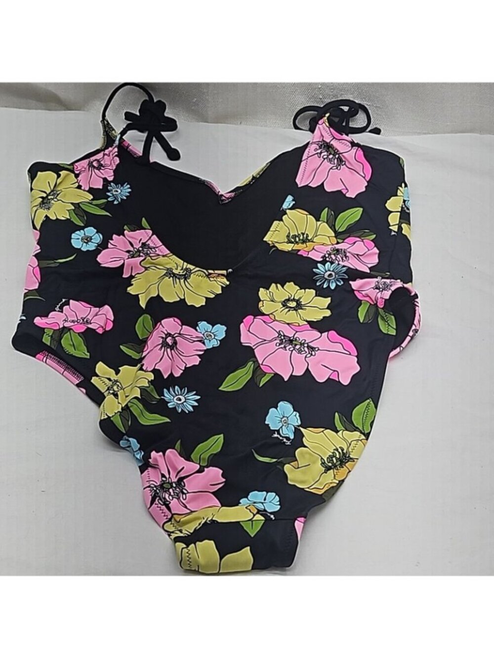 Victoria's Secret PINK XL Floral One Piece Swimsuit Tropical Hawaiian NWOT - Picture 2 of 4